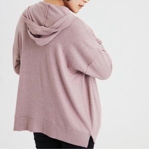 Pink hooded American eagle cardigan